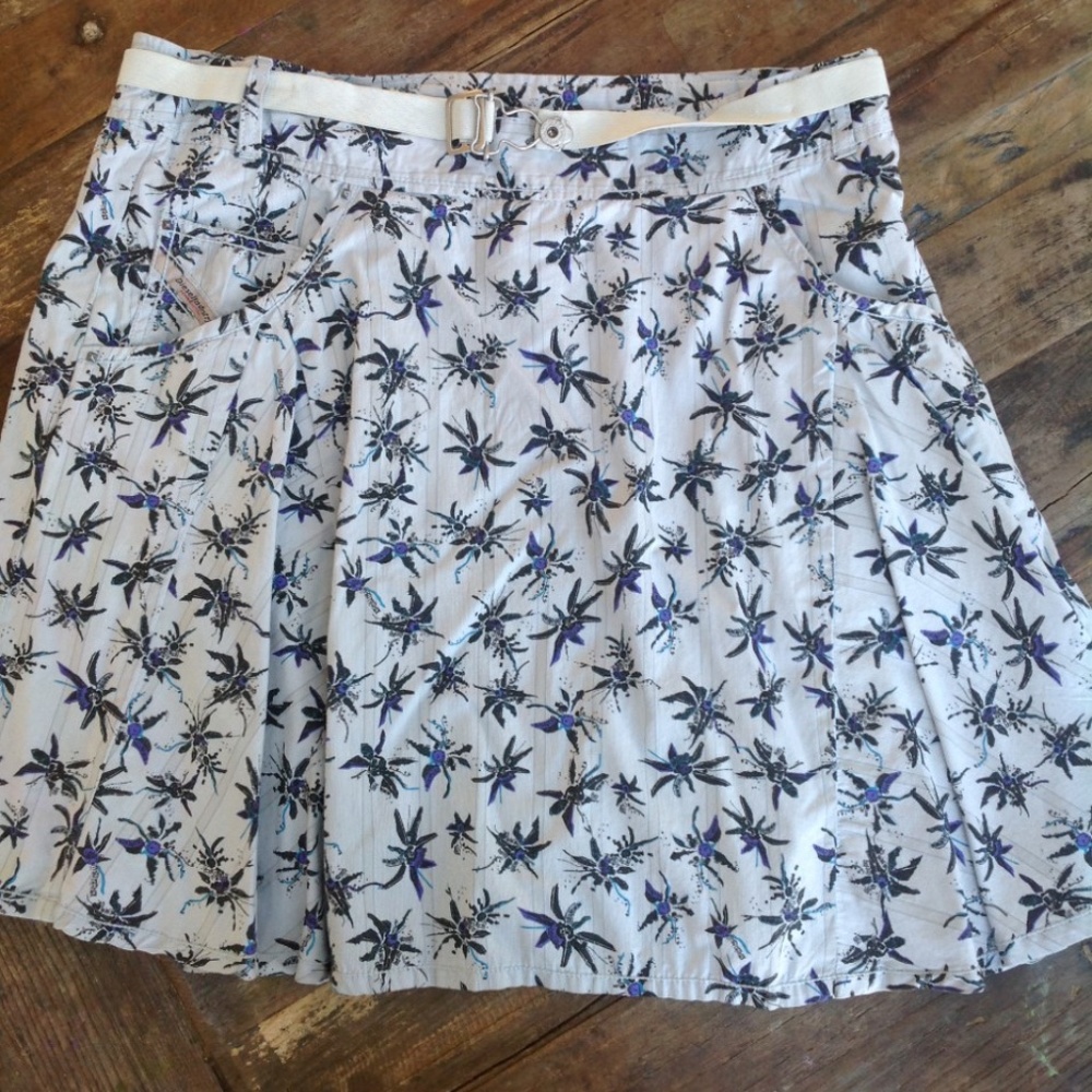 NWT Deisel "Disko" A-Line Skirt With Belt